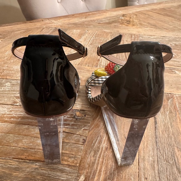 Betsey Johnson Gingham Heels with Fruit Accents - Picture 3 of 9